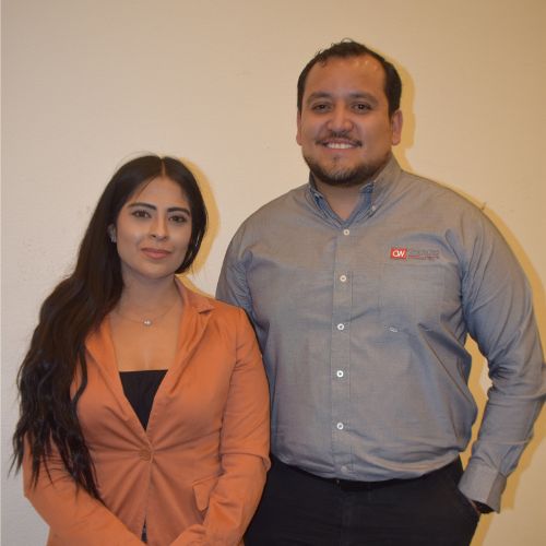 Jazmín González, quality engineer, and Armando Pérez, Chainworks' Mexico operations manager.